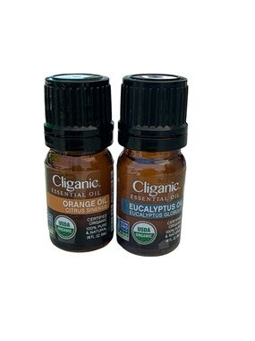 Orange & Eucalyptus Essential Oil Duo - Orange and Blue Labels